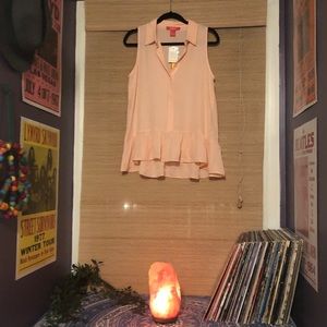 Pale blush flowy top